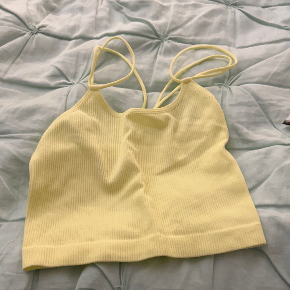 Target Light Yellow Ribbed Tank Top